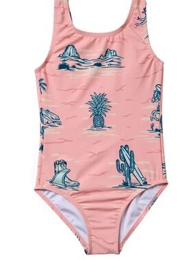 Seaesta Surf • NWT $55 USD Pink Tropical Print One-Piece Swimsuit size 2/3